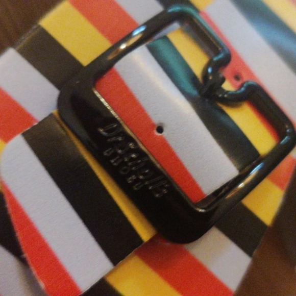 Anthropologie x Dr Scholl's striped leather cabana slide sandals size 39 - Picture 4 of 5